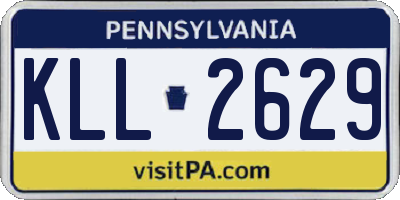 PA license plate KLL2629