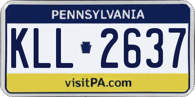 PA license plate KLL2637