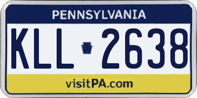 PA license plate KLL2638