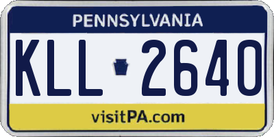 PA license plate KLL2640
