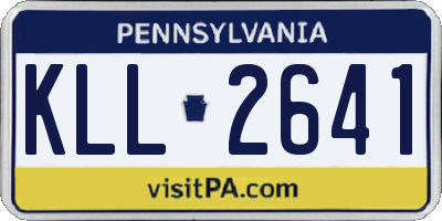 PA license plate KLL2641