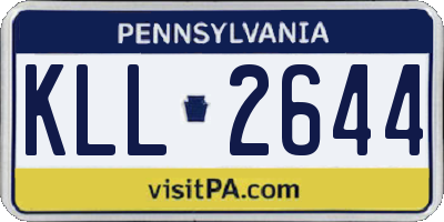 PA license plate KLL2644