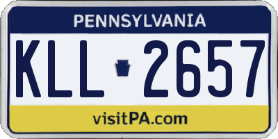 PA license plate KLL2657