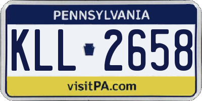 PA license plate KLL2658