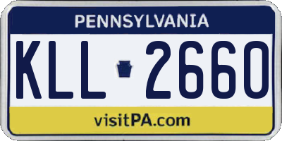 PA license plate KLL2660