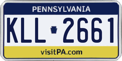 PA license plate KLL2661