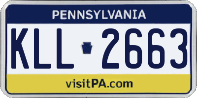 PA license plate KLL2663