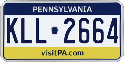 PA license plate KLL2664