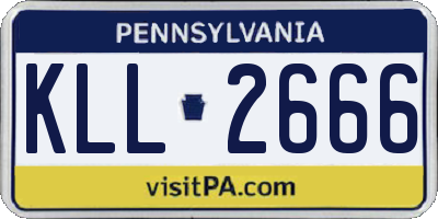 PA license plate KLL2666