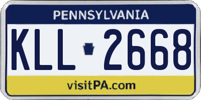 PA license plate KLL2668