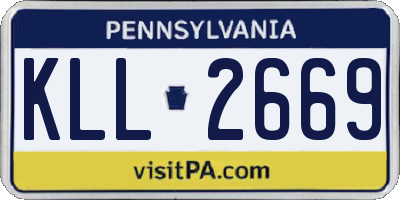 PA license plate KLL2669