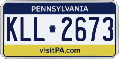 PA license plate KLL2673