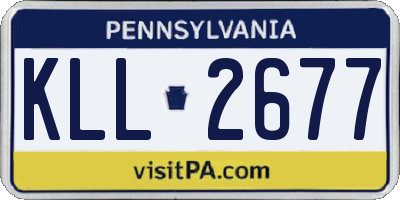 PA license plate KLL2677