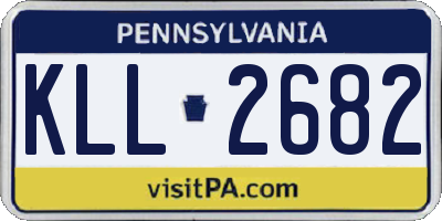 PA license plate KLL2682