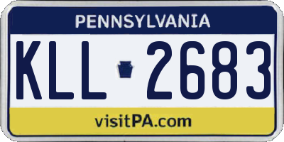 PA license plate KLL2683