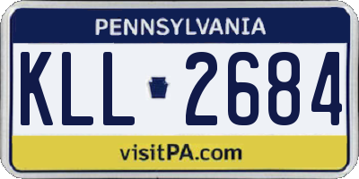 PA license plate KLL2684
