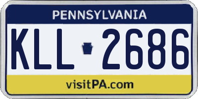 PA license plate KLL2686