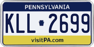PA license plate KLL2699