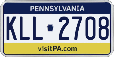 PA license plate KLL2708