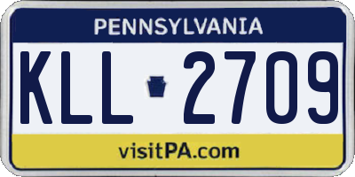 PA license plate KLL2709