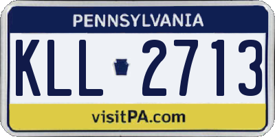 PA license plate KLL2713