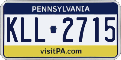 PA license plate KLL2715