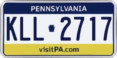 PA license plate KLL2717
