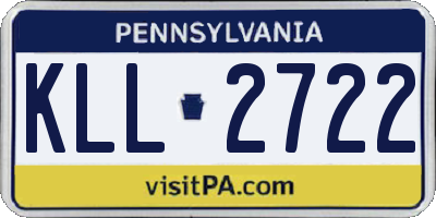 PA license plate KLL2722