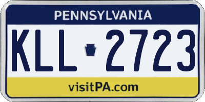 PA license plate KLL2723