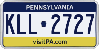 PA license plate KLL2727