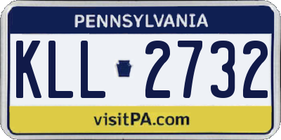 PA license plate KLL2732