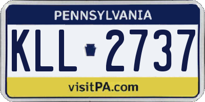 PA license plate KLL2737