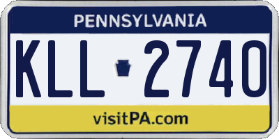 PA license plate KLL2740