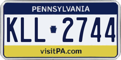 PA license plate KLL2744