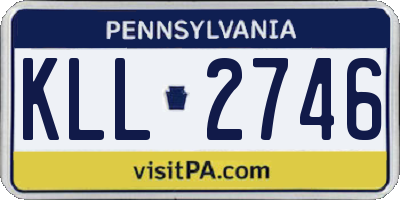 PA license plate KLL2746