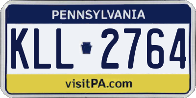 PA license plate KLL2764
