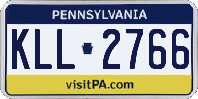 PA license plate KLL2766
