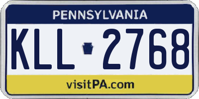 PA license plate KLL2768