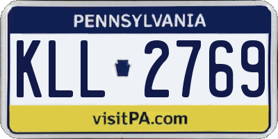 PA license plate KLL2769