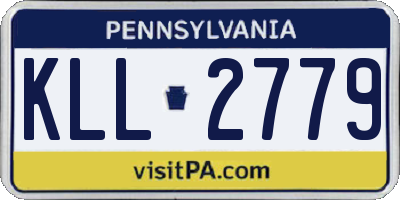 PA license plate KLL2779