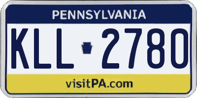 PA license plate KLL2780