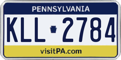 PA license plate KLL2784