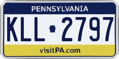 PA license plate KLL2797