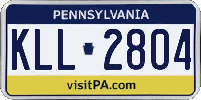PA license plate KLL2804