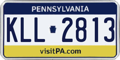 PA license plate KLL2813