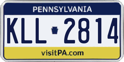 PA license plate KLL2814