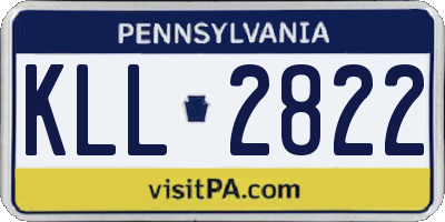 PA license plate KLL2822