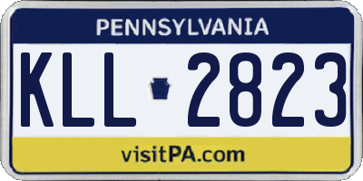 PA license plate KLL2823