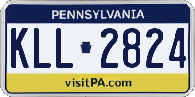 PA license plate KLL2824
