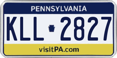 PA license plate KLL2827